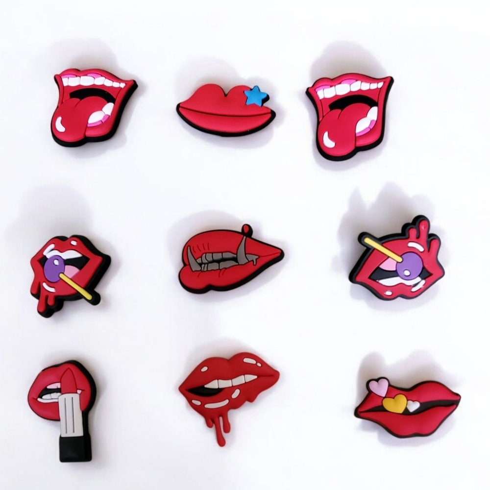 Lips Croc Charms